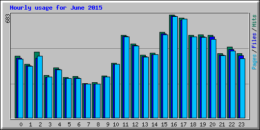 Hourly usage for June 2015