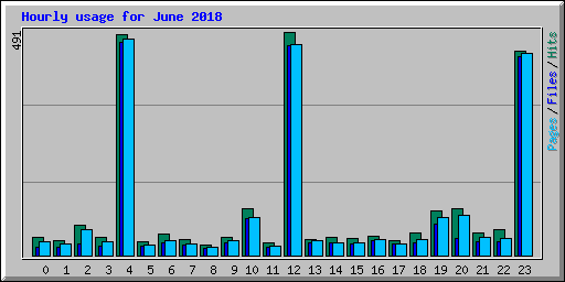 Hourly usage for June 2018