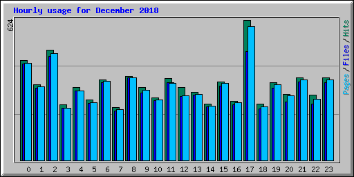 Hourly usage for December 2018