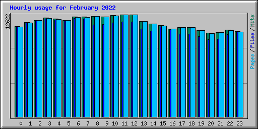 Hourly usage for February 2022