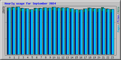 Hourly usage for September 2024