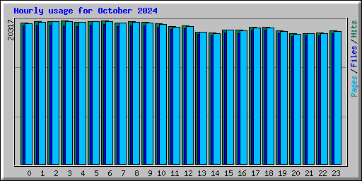 Hourly usage for October 2024